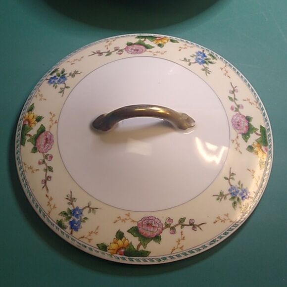 Noritake Amerita Hand Painted Covered Serving Dish Handles  porcelain - Picture 5 of 8